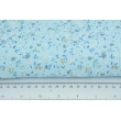 Double gauze 100% cotton, meadow on a blue background