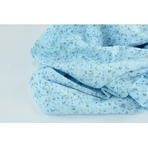 Double gauze 100% cotton, meadow on a blue background
