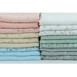 Double gauze 100% cotton, meadow on a powder mint background