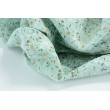 Double gauze 100% cotton, meadow on a powder mint background