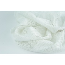 Bawełniana tkanina koronkowa B, biała