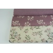 Decorative fabric, tulips on a heather background