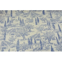 Decorative fabric, lavender field linen look