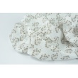 Double gauze 100% cotton beige dandelions on a white background
