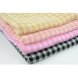 Double gauze 100% cotton, vichy lovely pink check