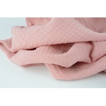 Double gauze 100% cotton plain smoky pink
