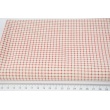 Cotton 100% burgundy checks on a natural background
