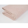 Decorative fabric, 4mm cream and burgundy stripes, 280cm