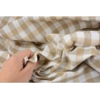 Beige vichy check, 1,5 cm, 280 cm