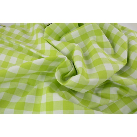 Cotton 100% double-sided light green vichy check 2cm