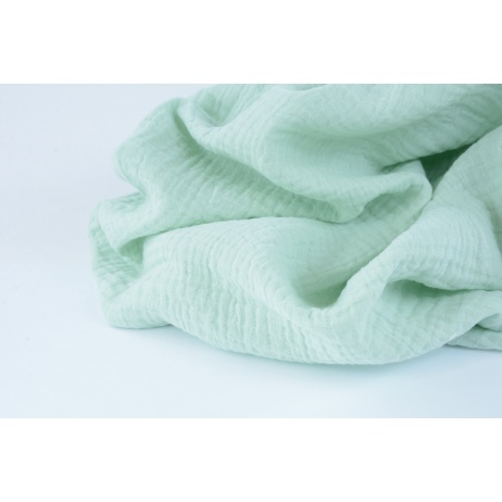 Double gauze 100% cotton plain pastel mint