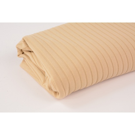 Ribb cotton/elastane No. 2, sand beige, 139cm