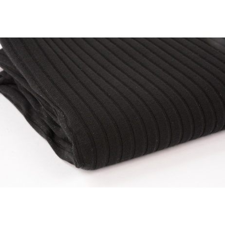 Ribb cotton/elastane No. 2, black, 139cm