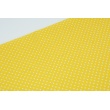 Cotton 100% white 2mm polka dots on a yellow background II quality