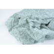 Double gauze 100% cotton, white twigs on fresh sage