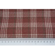 Decorative cotton, burgundy checkered