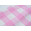 Cotton 100%, big vichy check, pink