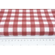 Decorative fabric, burgundy check, width 280cm