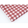 Decorative fabric, burgundy check, width 280cm
