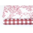 Decorative fabric, burgundy check, width 280cm