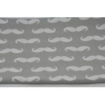 Cotton 100% mustache on a light gray background