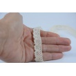 Cotton lace 14mm, natural beige