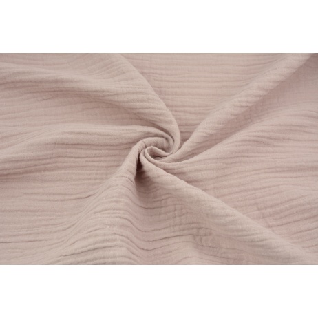 Double gauze 100% cotton plain powder pink