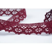 Cotton lace 30mm, burgundy T