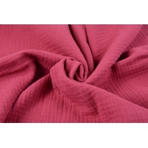 Double gauze 100% cotton plain dark red