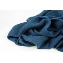 Double gauze 100% cotton plain navy