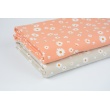 Cotton jersey, daisies on an apricot background