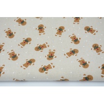 Decorative cotton fabric, gingerbread men