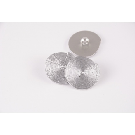 Plastic button, silver, 3cm