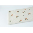 Double gauze 100% cotton brown flowers on a vanilla background II quality