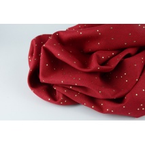 Decorative cotton, red wine with gold dots