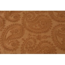 100% Cotton, Embroidered, Paisley, Cinnamon