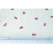 Double gauze 100% cotton, ladybugs on a vanilla background