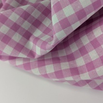 Cotton 100% double-sided berry pink vichy check 1cm