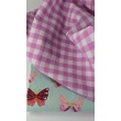 Cotton 100% double-sided pink vichy check 1cm