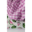 Cotton 100% double-sided pink vichy check 1cm