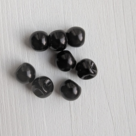 Pearl button black 10mm