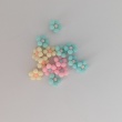 Button flower, pastel yellow