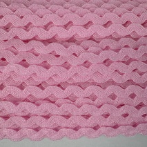 Decorative ribbon wave zigzag pink 5mm