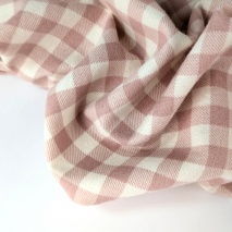 Flannel check, powder pink