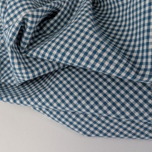 Cotton 100% double-sided petrol vichy check 3mm