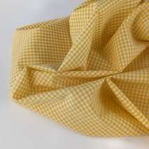 Cotton 100% double-sided yellow vichy check 3mm