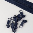 Zipper tape with cord, 3mm, navy