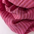 Cotton muslin, double-sided pink-red stripes
