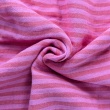 Cotton muslin, double-sided pink-red stripes