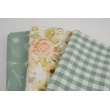 Cotton 100% double-sided, vichy check, eucalyptus, 1cm